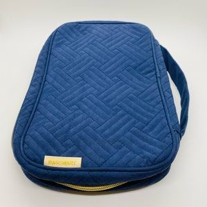 NWT Bagsmart Travel Jewelry Bag Blue With Gold Hardware Medium